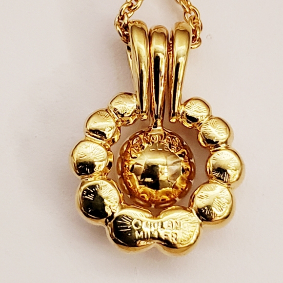 Stunning Vint Nolan Miller Interchangeable Pearl & Rhinestone Pendant Necklace - Picture 7 of 9